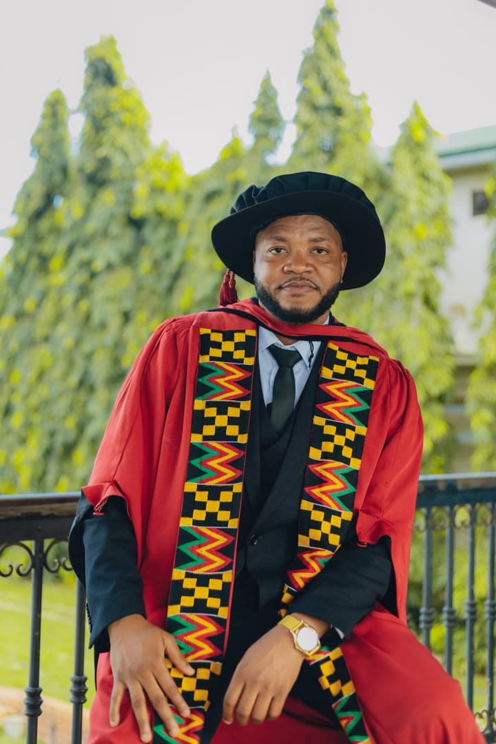 Isaac Kwesi Acquah in academic dress at a graduation ceremony